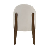Gamarya White Fabric & Oak Finish Side Chair B2726P285869
