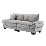 Corduroy Sofa Sleeper Couch Loveseat Sofa with Pillows Comfy Upholstered Deep Seat Sofa for W676P227345