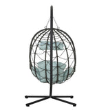 ZNTS Egg Chair Stand Indoor Outdoor Swing Chair Patio Wicker Hanging Egg Chair Hanging Basket Chair W1703P163950