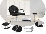 Pedicure Station Chair W/Footrest and Foot Basin, 360 Swivel Reclining Pedicure Chair w/Hydraulic 22388974