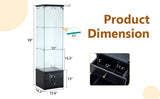 American-Style Non-Lit Glass Display Cabinet Soft-Close Drawer Slides 3 W2920P303684