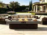 50000 BTU Rectangle Fire Pit, Smokeless Propane Outdoor Firepit with Convertible Coffee W853P553884