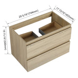 30" Wall-Mounted Bathroom Vanity -BVB01930LTO-2 W999P174699