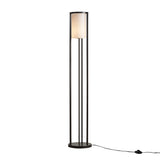 ZNTS Metal Floor Lamp with Glass Cylinder Shade B03599405