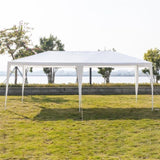 ZNTS 3 x 6m Six Sides Two Doors Waterproof Tent with Spiral Tubes White 13319883