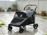 Gray Heavy Duty Dog Stroller Up to 66 LBS, All-Terrain Suspension for Backyard & Park Use 48550082