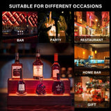 LED Lighted Liquor Bottle Display Shelf, 20 Inch Bar Display Shelf, DIY Illuminated Bottle Shelf W2178P163142