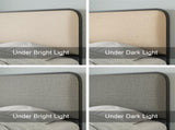Modern Metal Bed Frame with Curved Upholstered Headboard and Footboard Bed with 4 Storage Drawers, N701P229016B