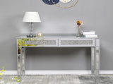 106*38*76cm Modern Mirror Two-Pump Computer Table Silver 76819438