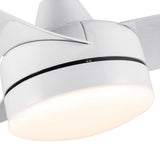 ZNTS 42 inch indoor white ceiling fan with LED light W1367P146456