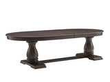 94.06 Inch Extendable Wooden Dining Table for 6 Persons,Long Expandable Curved Dining Table,Mid W2582P321482