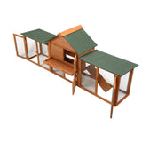 ZNTS Large Wooden Rabbit Hutch Indoor and Outdoor Bunny Cage with a Tray and Runs for Small Animals, W2181P155336