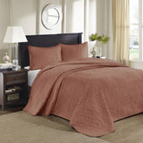 3 Piece Reversible Quilt Set Clay Red Full/Queen B035P266675