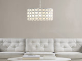 4-Light Glass Drum Shade Chandelier B03595696