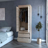 Alabama Armoire, One Large Cabinet, Two Drawers B128P176101