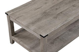 Rustic Gray Brown 3-Piece Cocktail Set Wooden Table Top Rectangular Coffee Table and Two Matching B011P244325