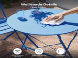 Indoor Outdoor 3-Piece Foldable Bistro Set Folding Outdoor Patio Furniture Sets 2 Chairs And 1 81755350