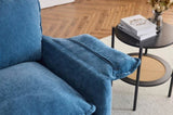 38" Oversized Chenille Lounge Chair - Plush Reading Armchair with Thick Comfort Cushions, High Back W1829P265020