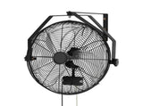 18" Wall Mount Fan, 3-Speed with Adjustable Rotation, Long Airflow Reach, for Industrial & 01595562