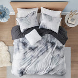 Twin/Twin XL Watercolor Tie Dye Printed Comforter Set with Throw Pillow B035P203246
