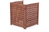 ZNTS Air Conditioner Fence Screen Outside, Cedar Privacy Fence 3 Panels to Hide AC & Trash Enclosure, W1390113800