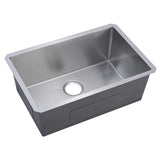 ZNTS 32" L X 19" W Undermount Single Bowl 18 Gauge 304 Stainless Steel Kitchen Sink W1225P266036