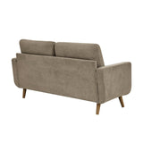 67.7" Wide Mid-Century Modern Upholstered Tufted Loveseat Sofa With Wooden Legs B343P339290