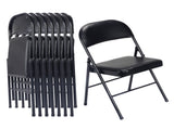 4pcs Elegant Foldable Iron & PVC Chairs for Convention & Exhibition Black 33457557