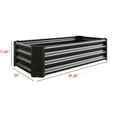 Metal Raised Garden Bed, Rectangle Raised Planter 421ft for Flowers Plants, Vegetables Herb Veezyo 62917214