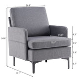 Lounge Chair, Comfy Single Sofa Accent Chair for Bedroom Living Room Guestroom, Dark Grey 88011294