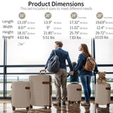 4 Piece Luggage Set Suitcase Set, ABS Hard Shell Lightweight Expandable Travel Luggage with 4 PP313145AAM