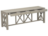 U_Style 60''Acacia Veneer Console with 4 Spacious Drawers, Modern Crisscross Design Entryway N711P289747D