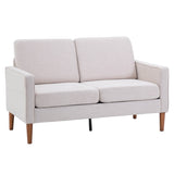 ZNTS 135*76*85cm Linen Solid Wood Legs II Double Seat Without Chaise Concubine Solid Wood Frame Can Be 70992806