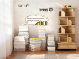 5 Tier Rotating Bookshelf, 360&deg Display Round Spinning Bookshelf with Wheels,-Saving, Small 82303381