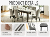 Dining Chairs Set of 4 Modern Velvet Upholstered Chairs with Metal Le gs Adjustable feet for Dining W3851P493953