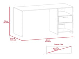Computer Desk with 1-Drawer and 2-Open Storage Shelves, Light Gray B097133108