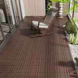 H Style 12" Patio Deck Tiles, DIY Module Interlocking Decking Tiles Floor Tile,Easy and Quick W206P195972