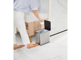 Bathroom Trash Can, 2.6 Gallon Stainless Steel, Step Garbage Bin with Soft Close Lid, Silver 56733340