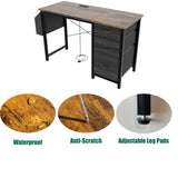 47.3"office desk with power outlet,3drawers and Side Pocket, Easy to Assemble,Frame stability W2887P240000
