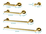 6 Piece Brass Bathroom Towel Rack Set Wall Mount 25891785