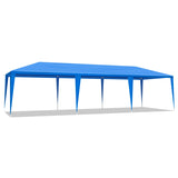 ZNTS 10'x30' Outdoor Party Tent with 8 Removable Sidewalls, Waterproof Canopy Patio Wedding Gazebo, Blue 03964821