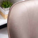 Doarnin Contemporary Silky Velvet Tufted Button Back Accent Chair, Chocolate T2574P164267