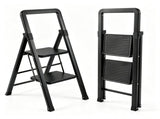 2 Step Folding Step Ladder, 330 lbs Heavy-Duty Metal Step Stool with Reinforced X-Structure, 59994791