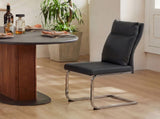 Dining chair set modern leather imitation soft cushion dining chair, with soft cushion 58099571