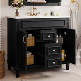 36'' Bathroom Vanity with Top Sink, Modern Bathroom Storage Cabinet with 2 Soft Closing Doors and 2 N710P230231B