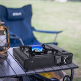 3300W Portable Camping Stove Butane Canister Dual Fuel Burner Piezo Electric Ignition Single Burner 97074926