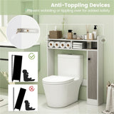 White bathroom cabinet, bathroom storage rack 49442676