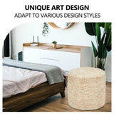 Round Pouf Ottoman Natural Seagrass Pouf Footrest, Foot Stool for Bedroom Living Room Accent 43552738