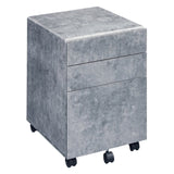 ZNTS Silver 3-drawer File Cabinet B062P184519