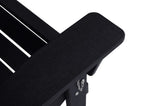 HDPE Folding Adirondack Chair with Dual Cup Holder - Composite Adirondack Chair - Black W2103P254568